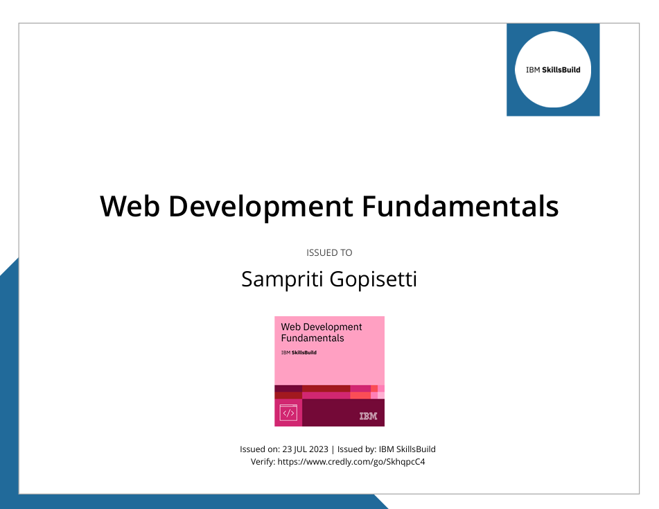 Web Development Fundamentals, IBM